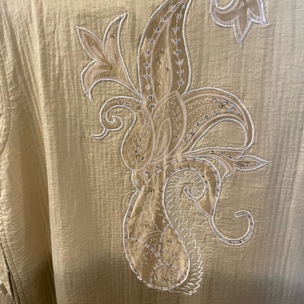 Vintage Flashback Patchwork Button-Up Jacket, Uni… - image 4